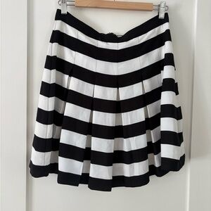 RO & DE | from Nordstrom pleated stripe skirt black white size small back zipper